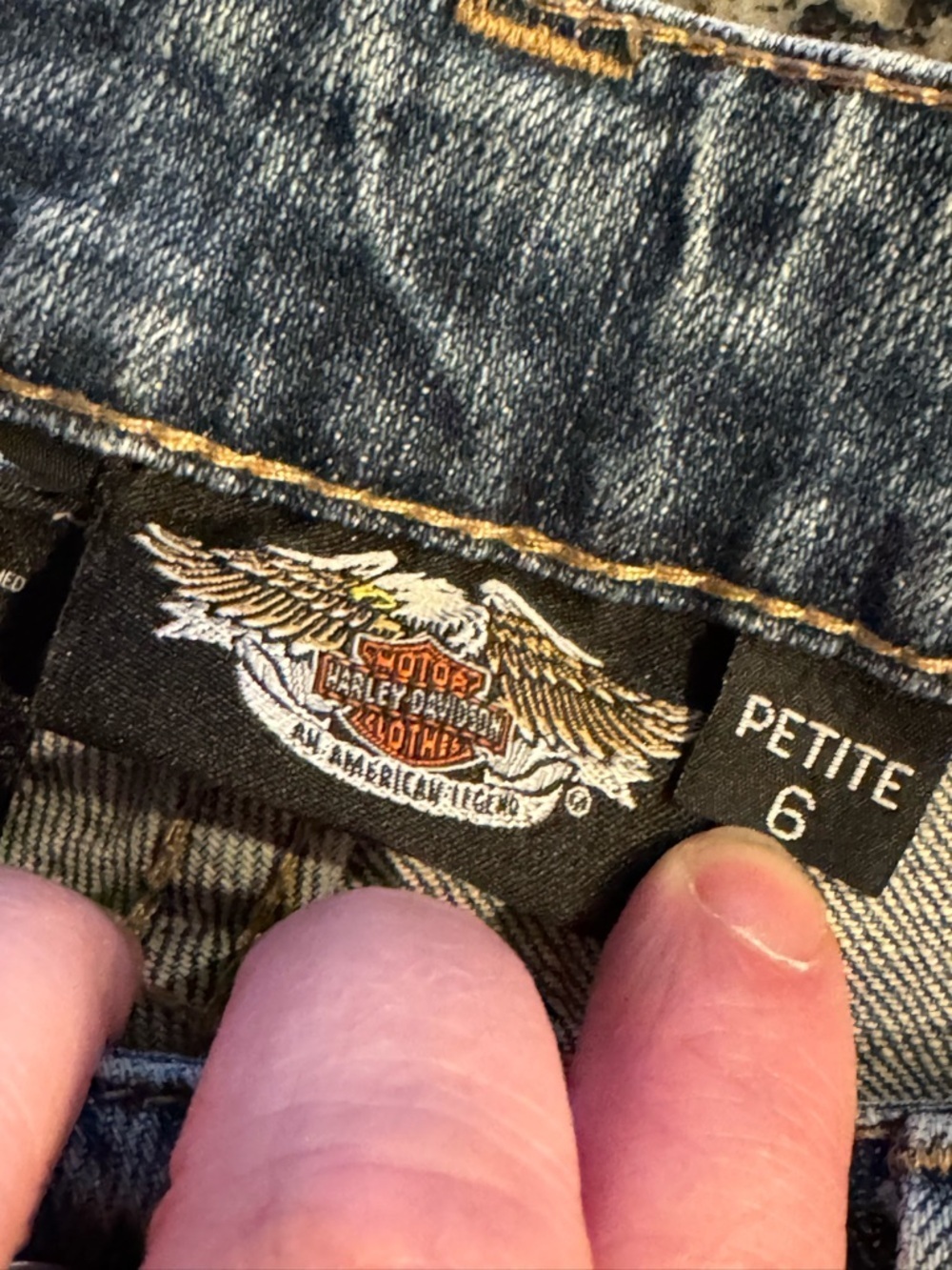 Vintage Harley-Davidson Jeans Womens 6 Petite Y2K Embroidered - Picture 6 of 7